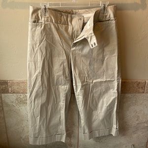 Cropped khaki pants